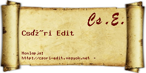 Csóri Edit névjegykártya